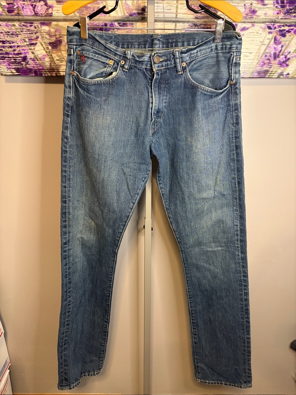 Polo by Ralph Lauren Men's Faded Blue Slim Straight Jeans Size 32x34”